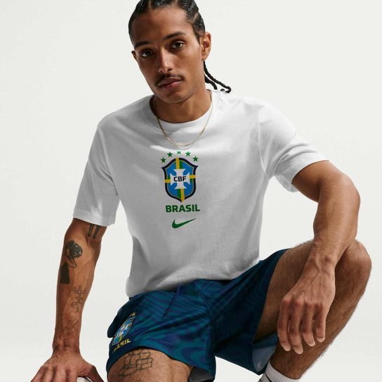 Camiseta Brasil Nike Crest Masculina