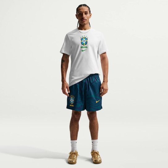 Camiseta Brasil Nike Crest Masculina