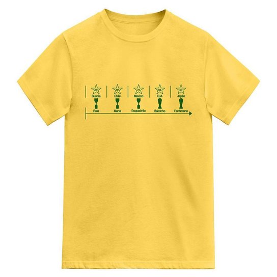 Camiseta Brasil Penta Campeão Mundial - Amarelo é ruim? Camiseta Brasil Penta Campeão Mundial - Amarelo é boa?