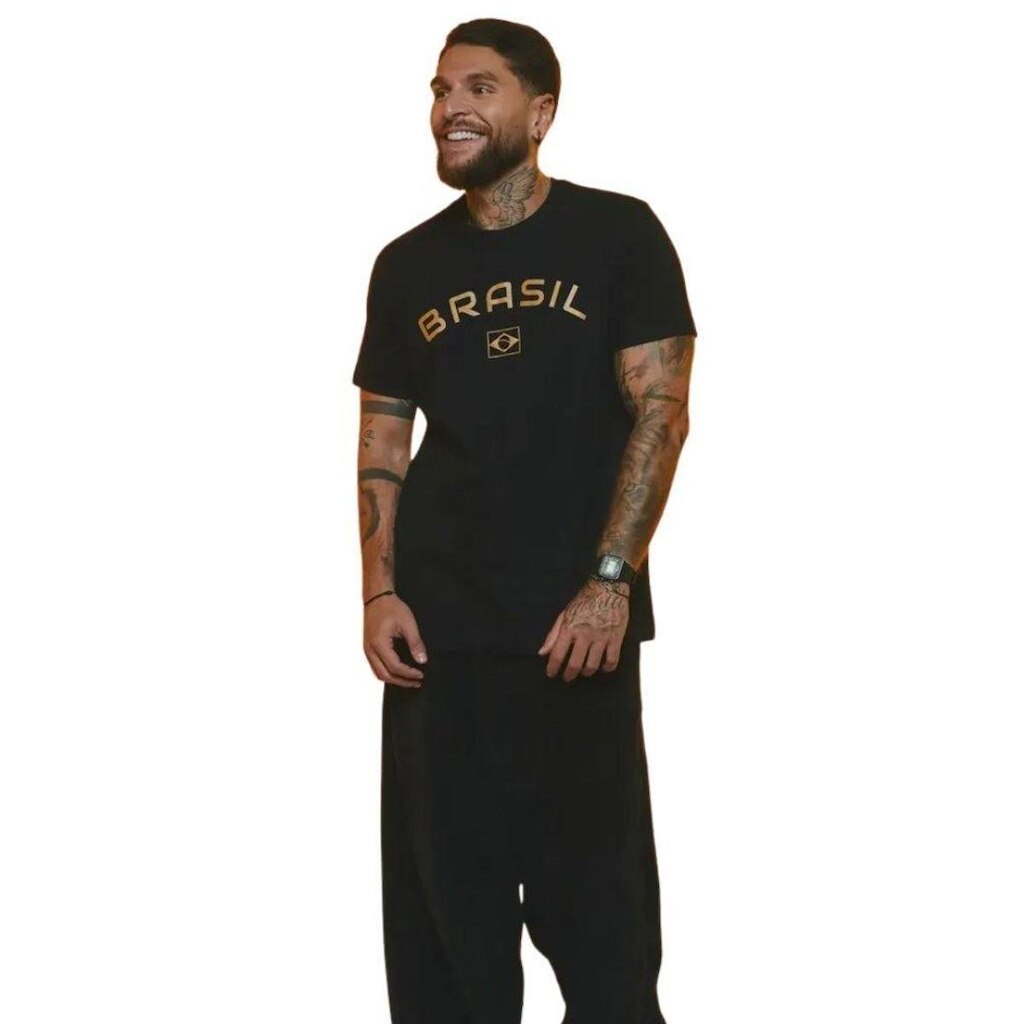 Camiseta Braziline Brasil Noite Masculina
