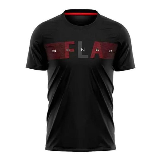 Camiseta Braziline Flamengo Core Masculino - Preto - Preto Menor preço em Camiseta Braziline Flamengo Core Masculino - Preto - Preto