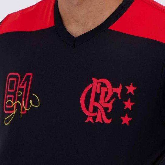 Camiseta Braziline Flamengo Nova Zico Retrô - Masculino