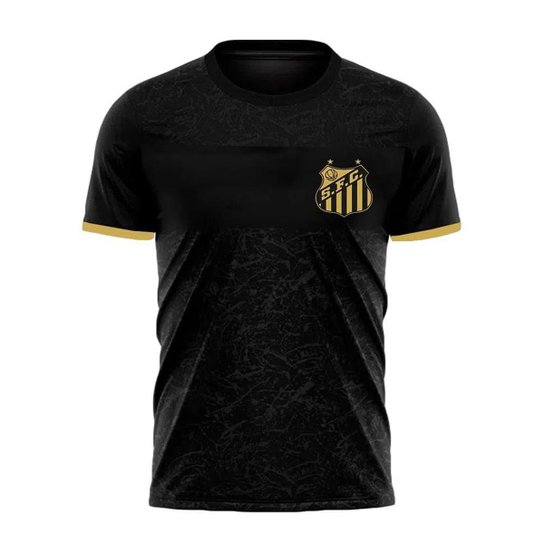 CAMISETA BRAZILINE SANTOS SPLASH INFANTIL - Preto Menor preço em CAMISETA BRAZILINE SANTOS SPLASH INFANTIL - Preto
