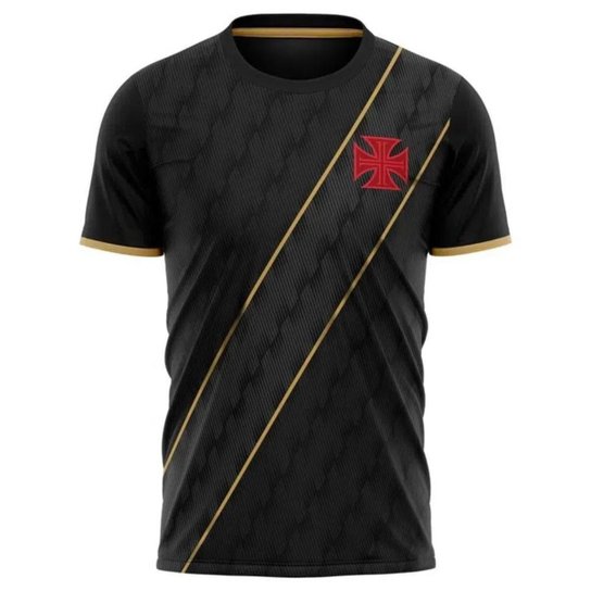 Camiseta Braziline Vasco Native Masculina - Preto Menor preço em Camiseta Braziline Vasco Native Masculina - Preto