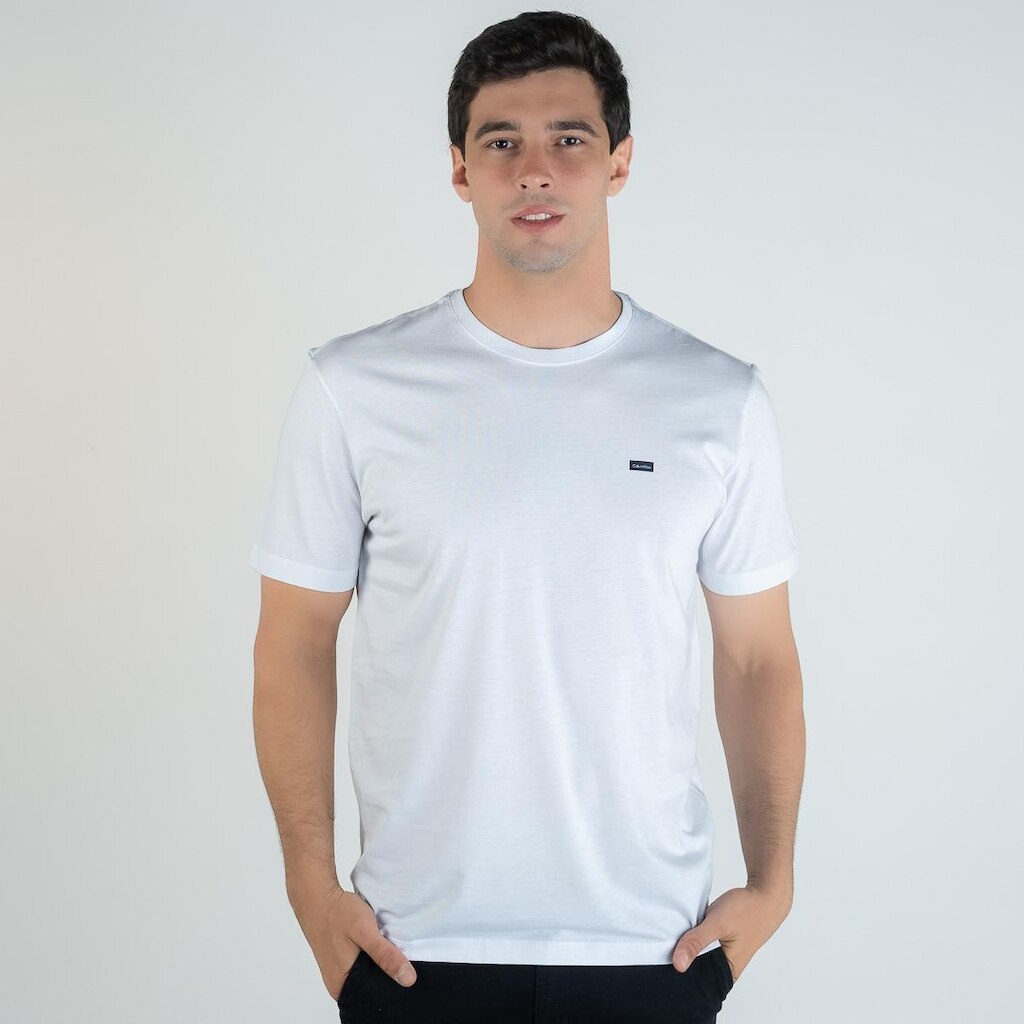 Camiseta Calvin Klein Algodão Egípcio Branca