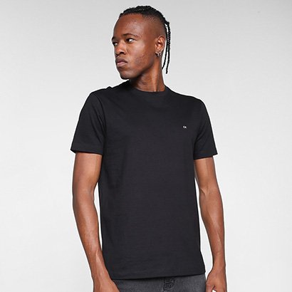 Camiseta Calvin Klein Básica Meia Malha Masculina - Masculino