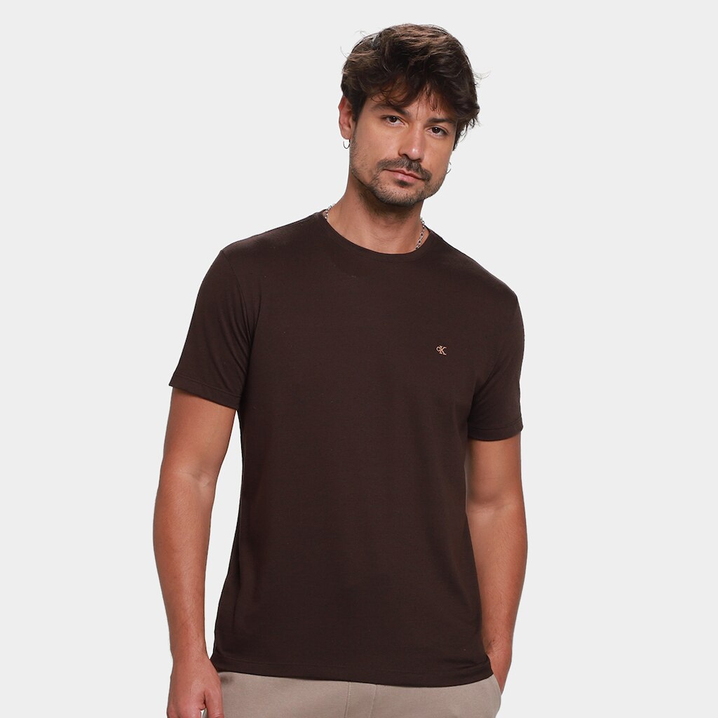 Camiseta Calvin Klein Botonê Masculina