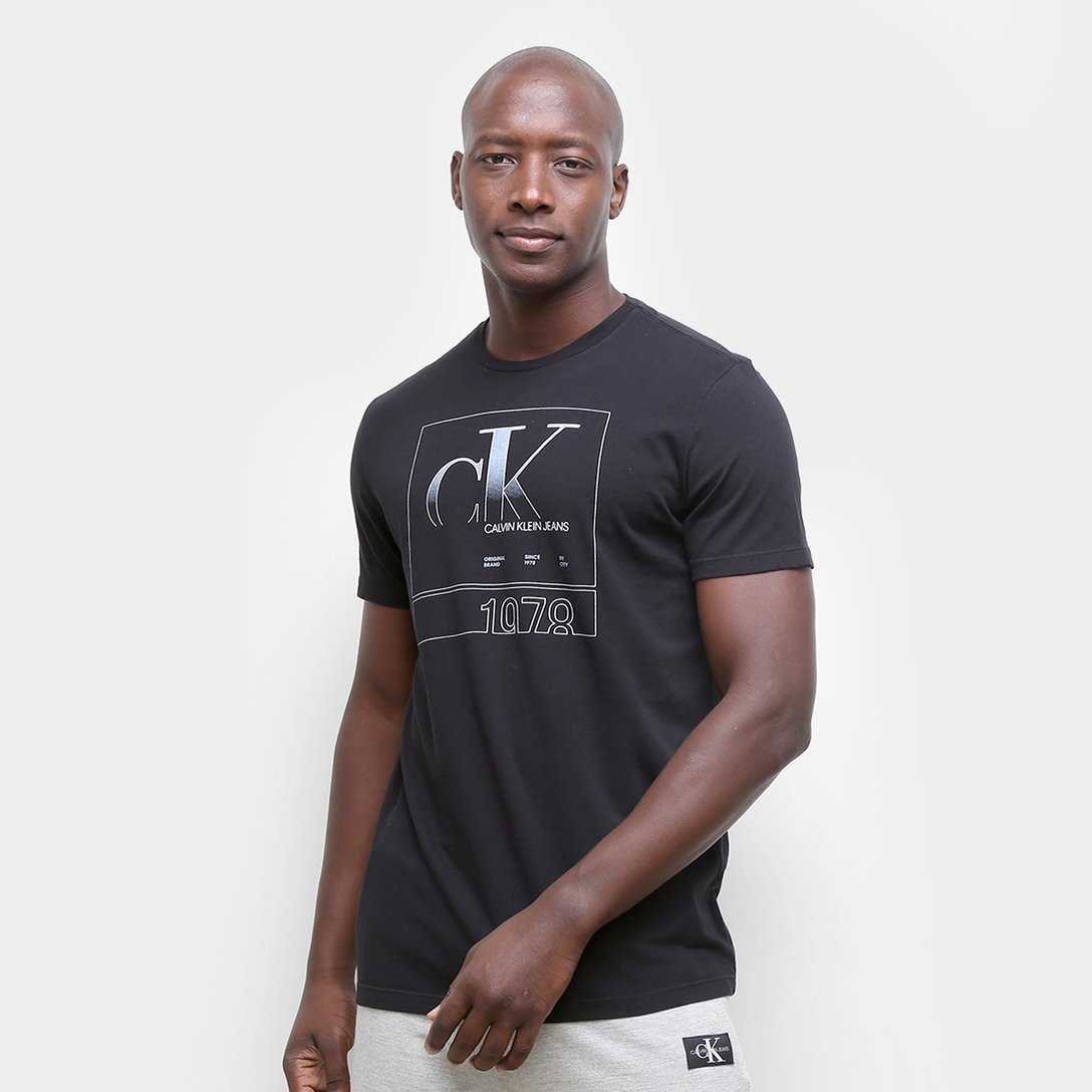 Camiseta Calvin Klein CK 1978 Masculina Preto Netshoes
