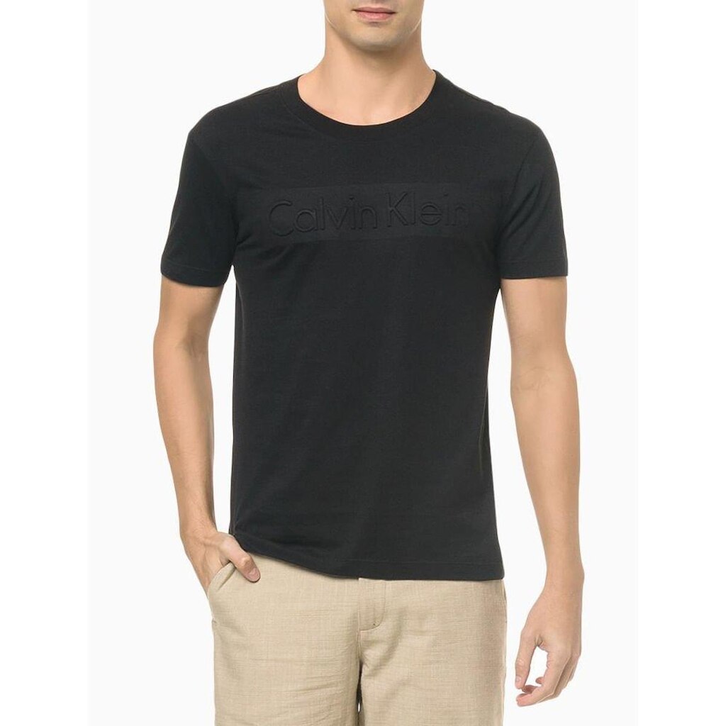 CAMISETA CALVIN KLEIN EMBOSSING PRETO