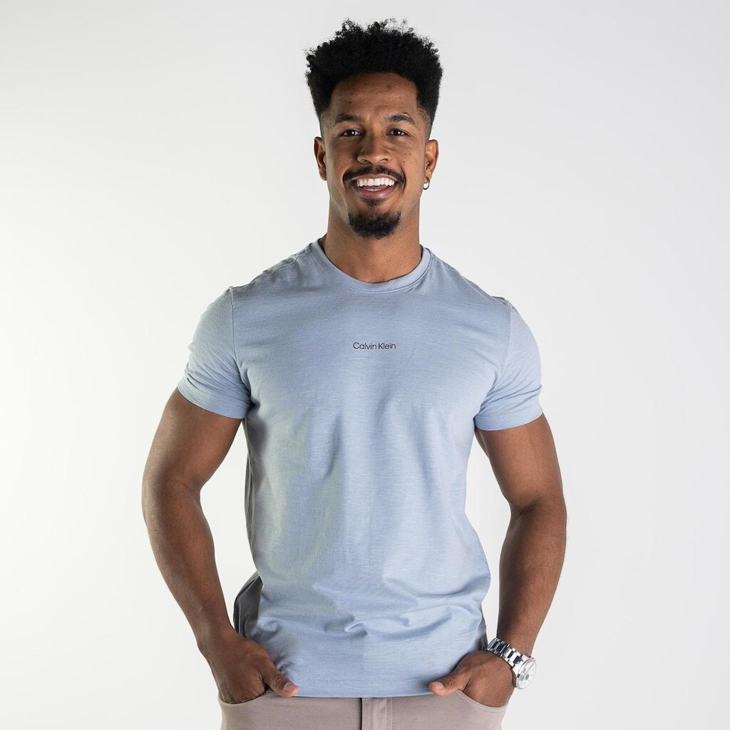 Camiseta Calvin Klein Flamê Azul Claro