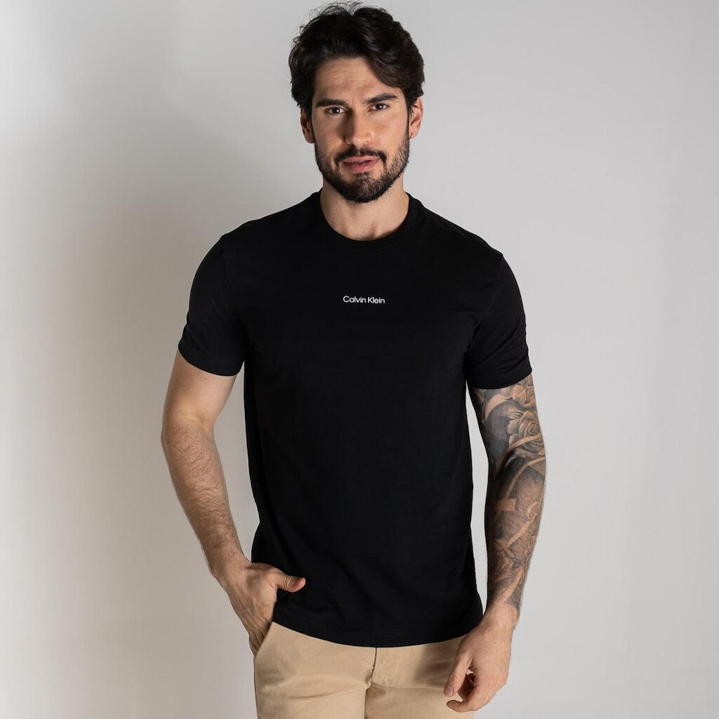 Camiseta Calvin Klein Flamê Preta