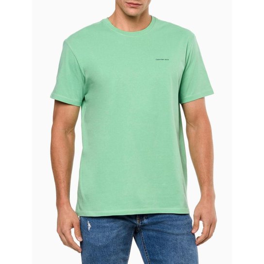 Camiseta Calvin Klein Jeans Menta CKJM101E-0603 Verde Netshoes
