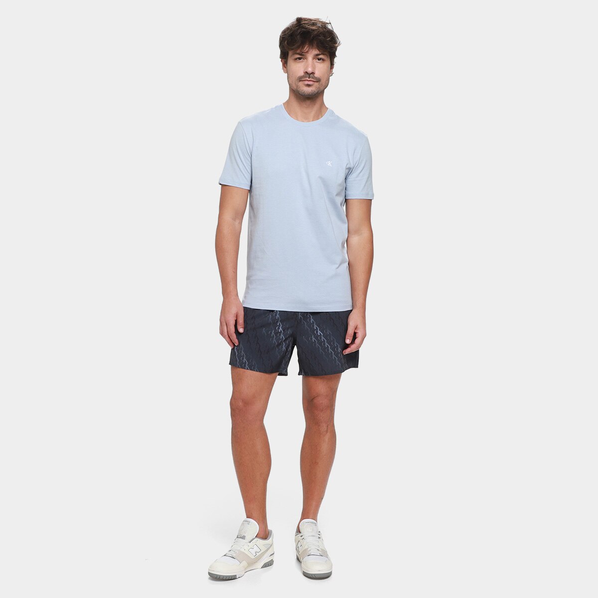 Camiseta Calvin Klein Logo Serif Font Masculino - 4