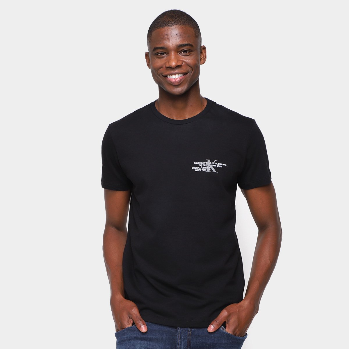 Camiseta calvin klein masculina promoção Clearance