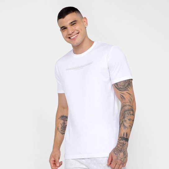 Camiseta Calvin Klein New Year Masculina - Branco Menor preço em Camiseta Calvin Klein New Year Masculina - Branco