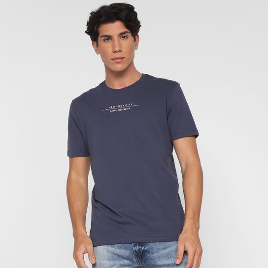 Camiseta Calvin Klein New York City Masculina Marinho Netshoes