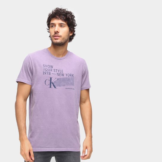 Camiseta Calvin Klein New York Masculina - Roxo é ruim? Camiseta Calvin Klein New York Masculina - Roxo é boa?