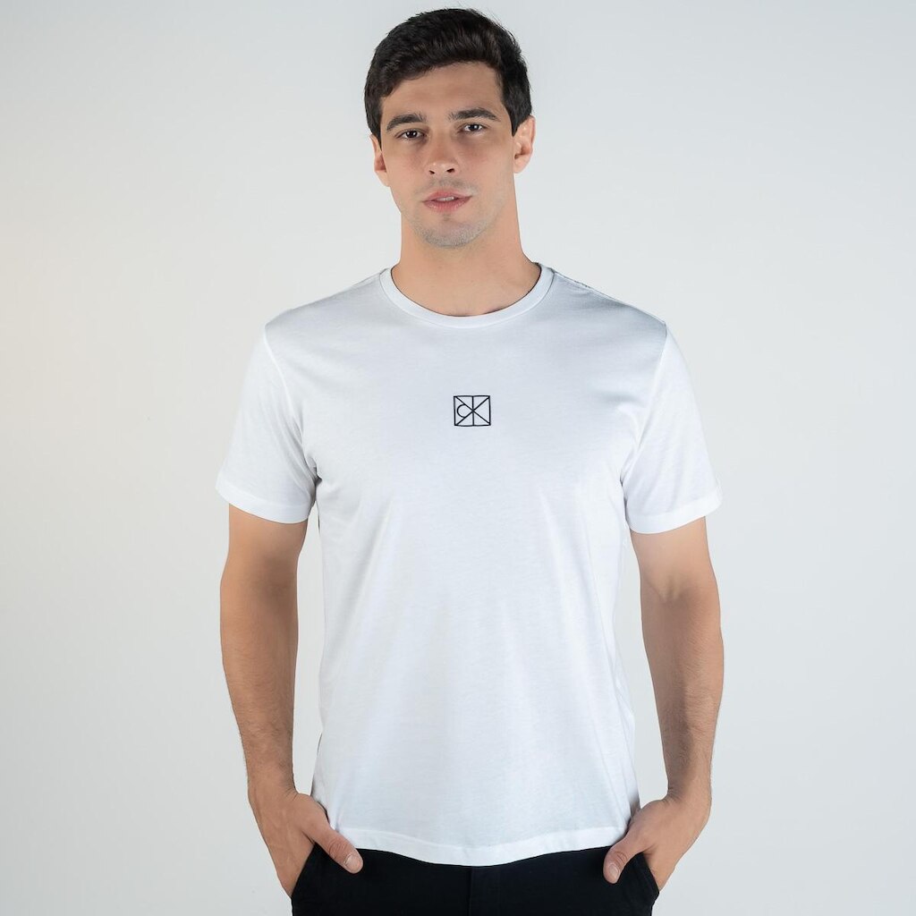 Camiseta Calvin Klein Rubber Patch Branca