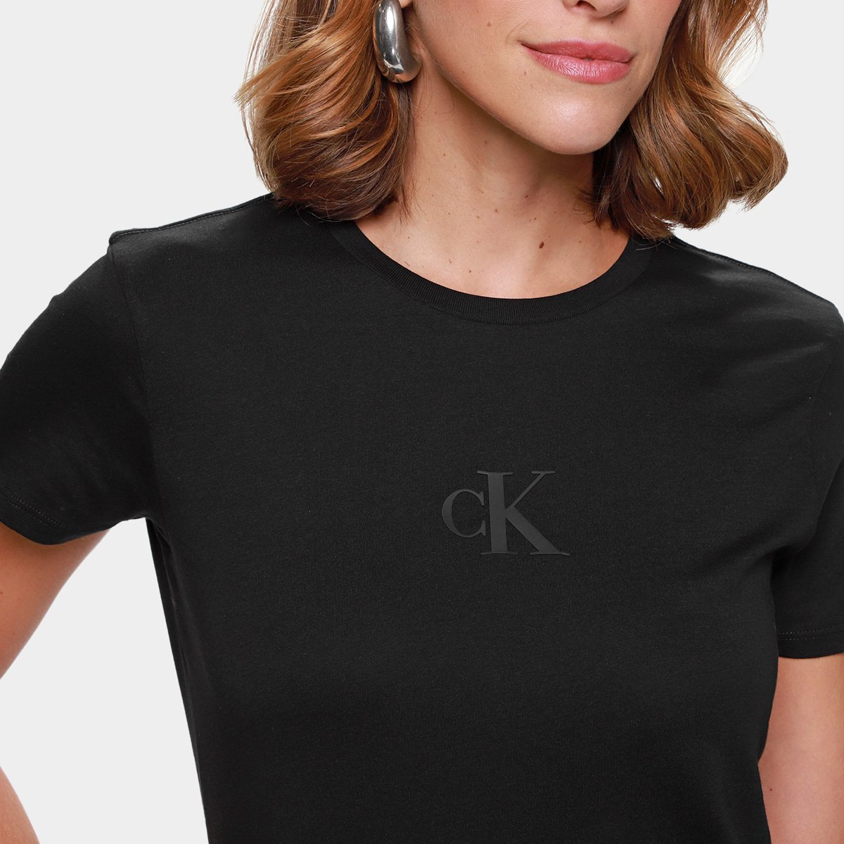 Camiseta Calvin Klein Rubber Patch Feminina - 2