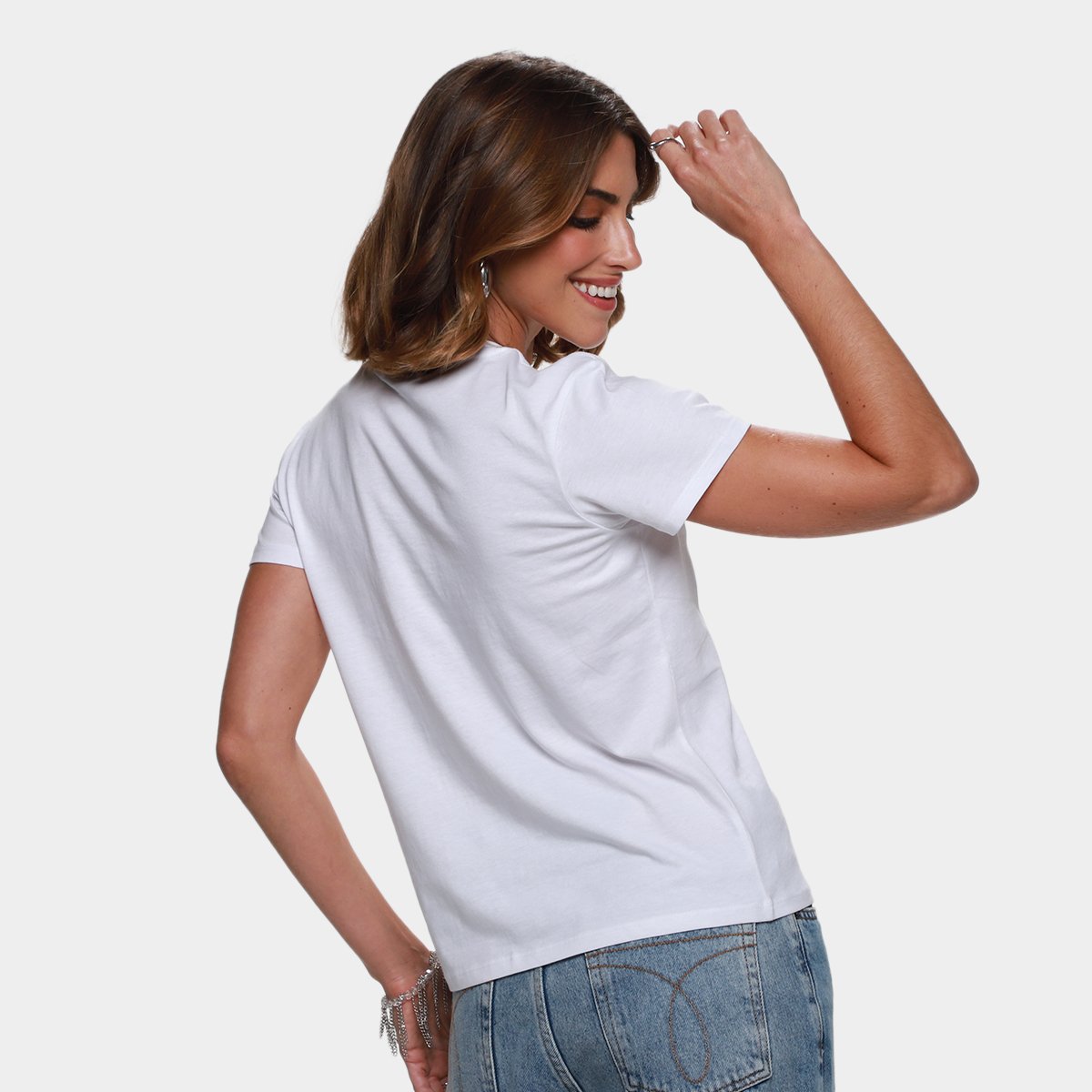Camiseta Calvin Klein Rubber Patch Feminina - 1