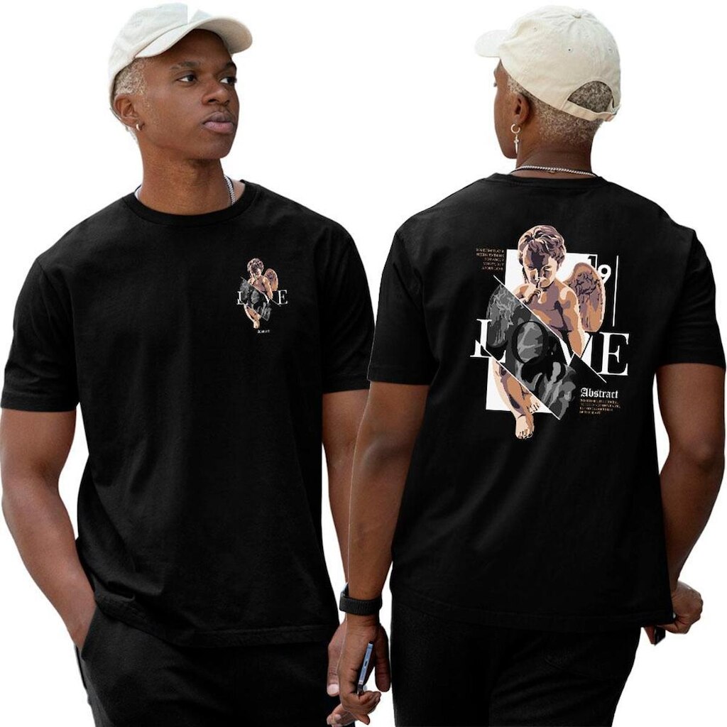 Camiseta Camisa Algodão‎ Silence Angel The Fair Abstract