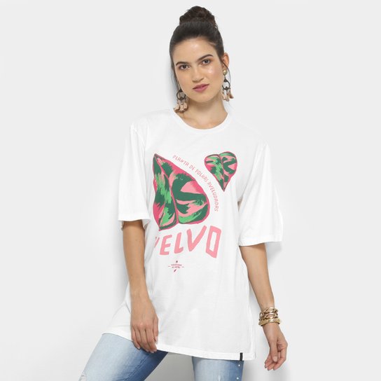 Camiseta Cantão Local Velvo Feminina - Off White