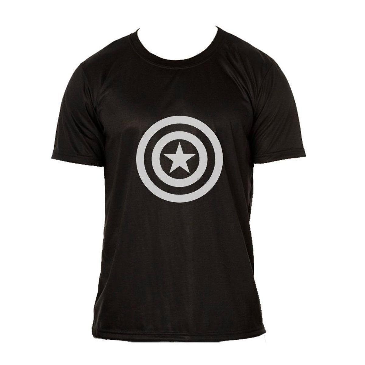 Camiseta Capitao America T-shirt Adulta Preta Menor preço em Camiseta Capitao America T-shirt Adulta Preta