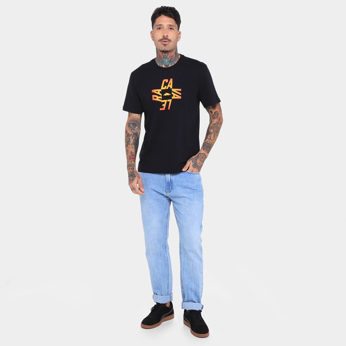 Camiseta Cavalera Comfort Degrade Asssinatura Masculina - 3