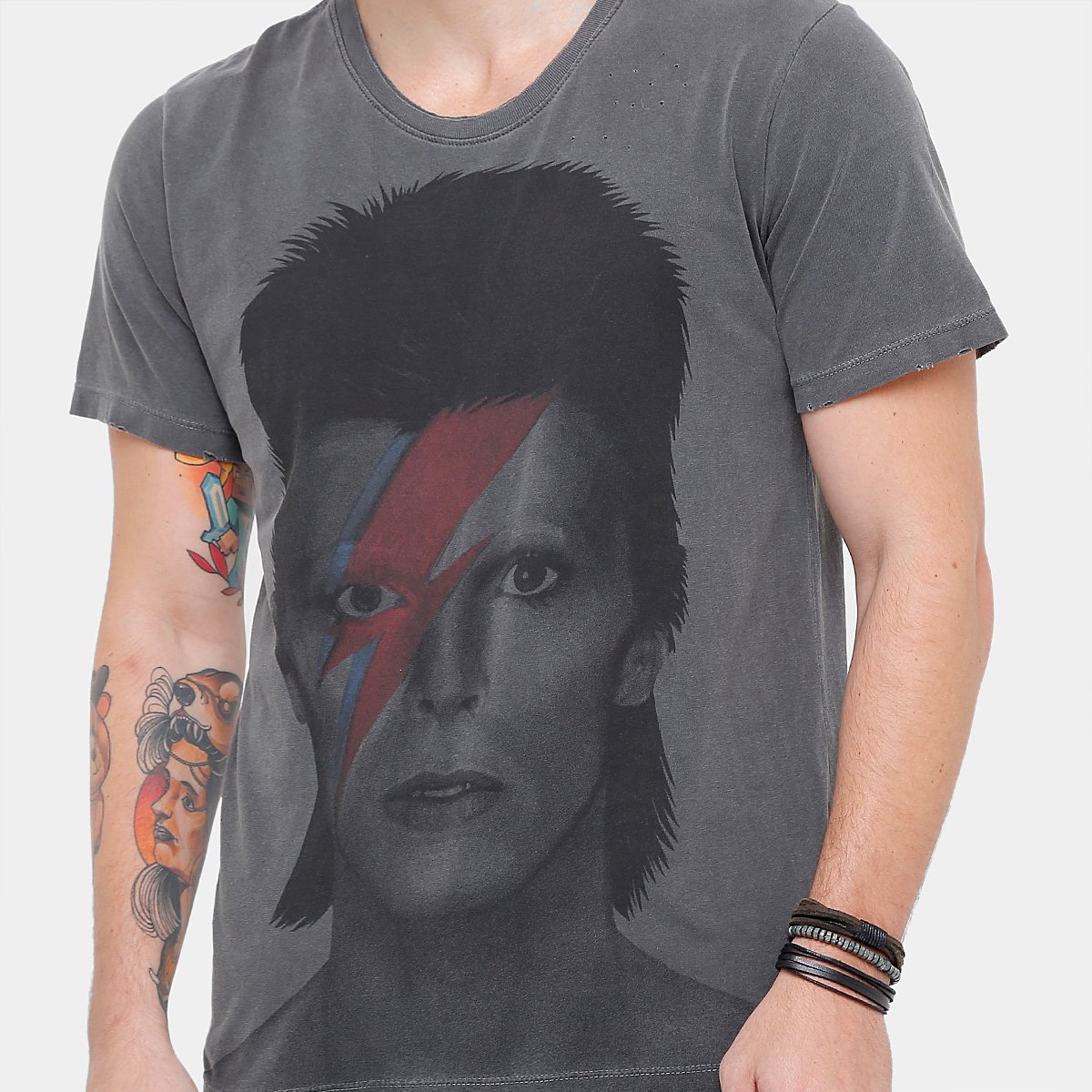 camiseta david bowie masculina