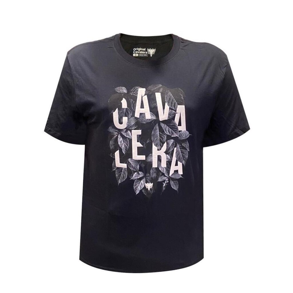 Camiseta Cavalera Indie Logo Leaves Preta