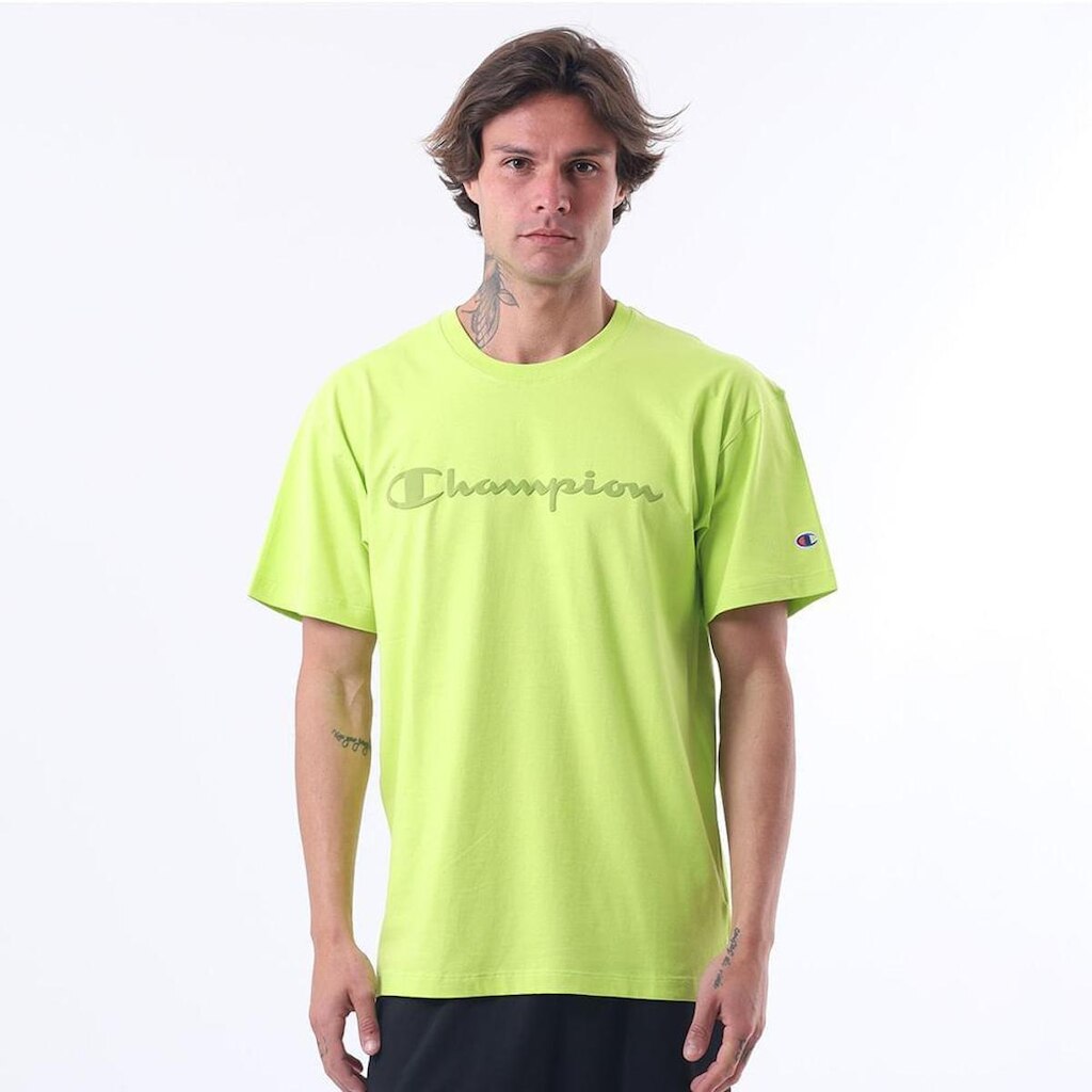 CAMISETA CHAMPION ATHLETIC SCRIPT PUFF LOGO INK
