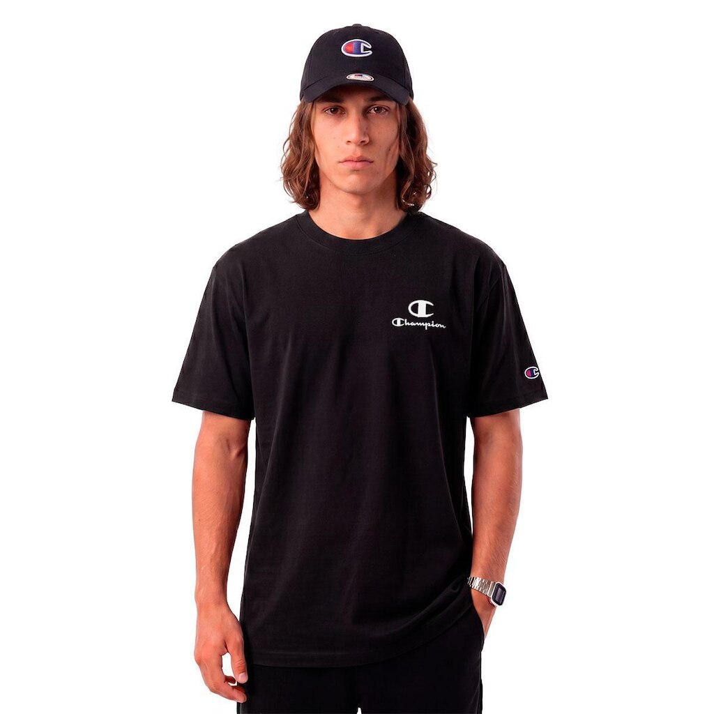 Camiseta Champion C Mini Script Unissex | Black