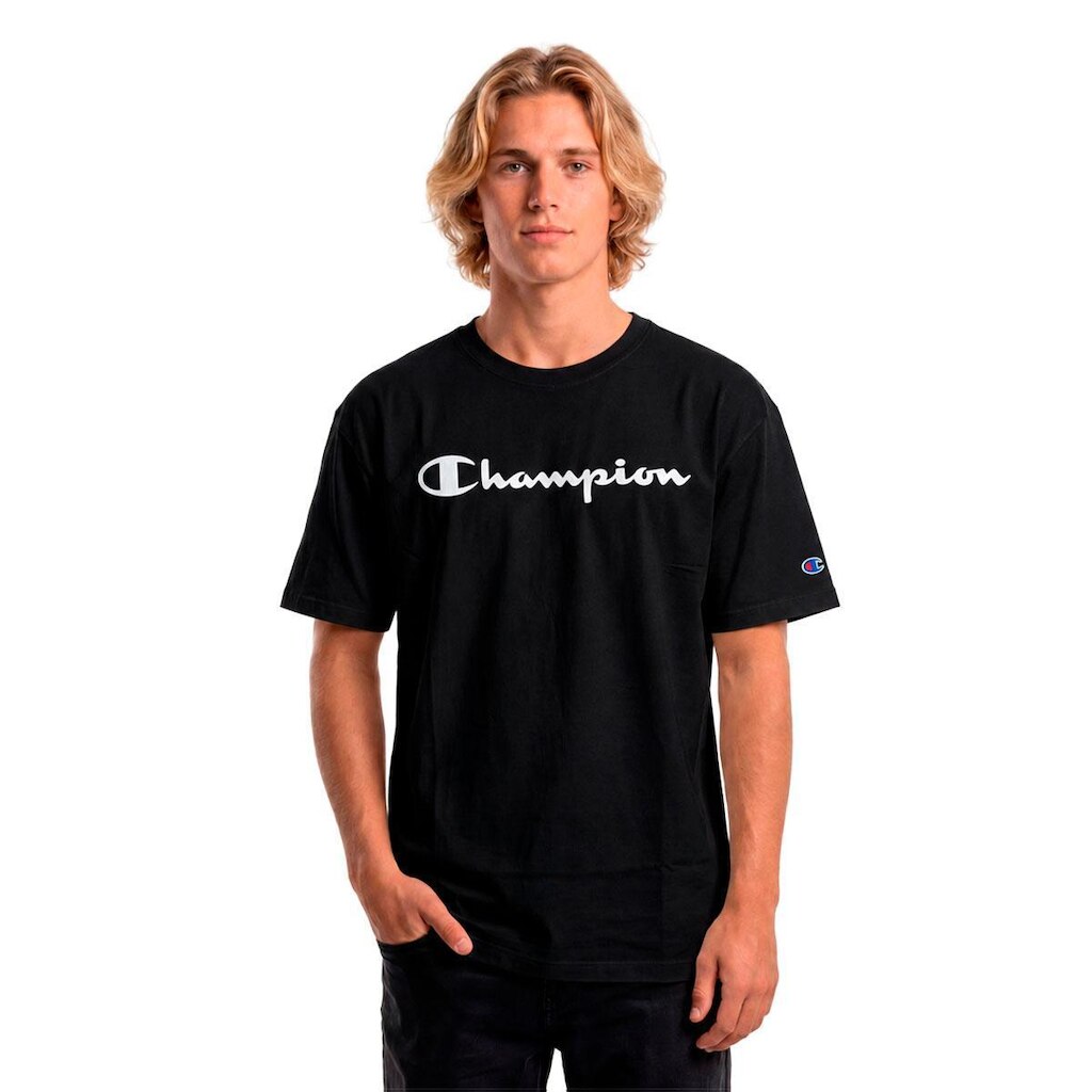 Camiseta Champion Carry Over Clas Script 30 Unissex | Black