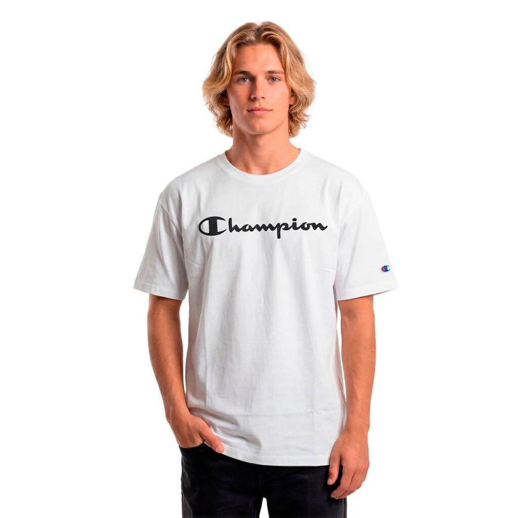 Camiseta Champion Carry Over Clas Script 30 Unissex | White