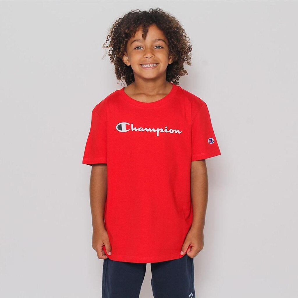 CAMISETA CHAMPION INFANTIL SCRIPT LOGO INK