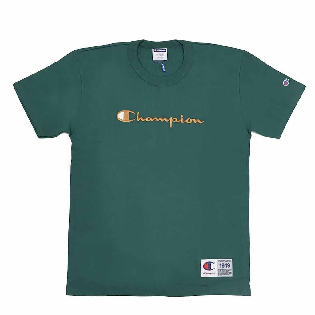 Camiseta Champion Life Script Bordado - Verde