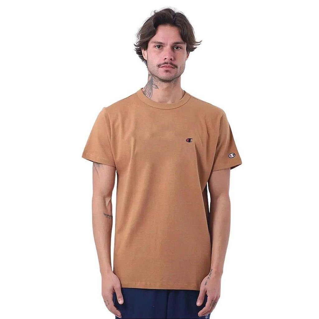 Camiseta Champion Malhão Mc Logo C Embroidery Marrom