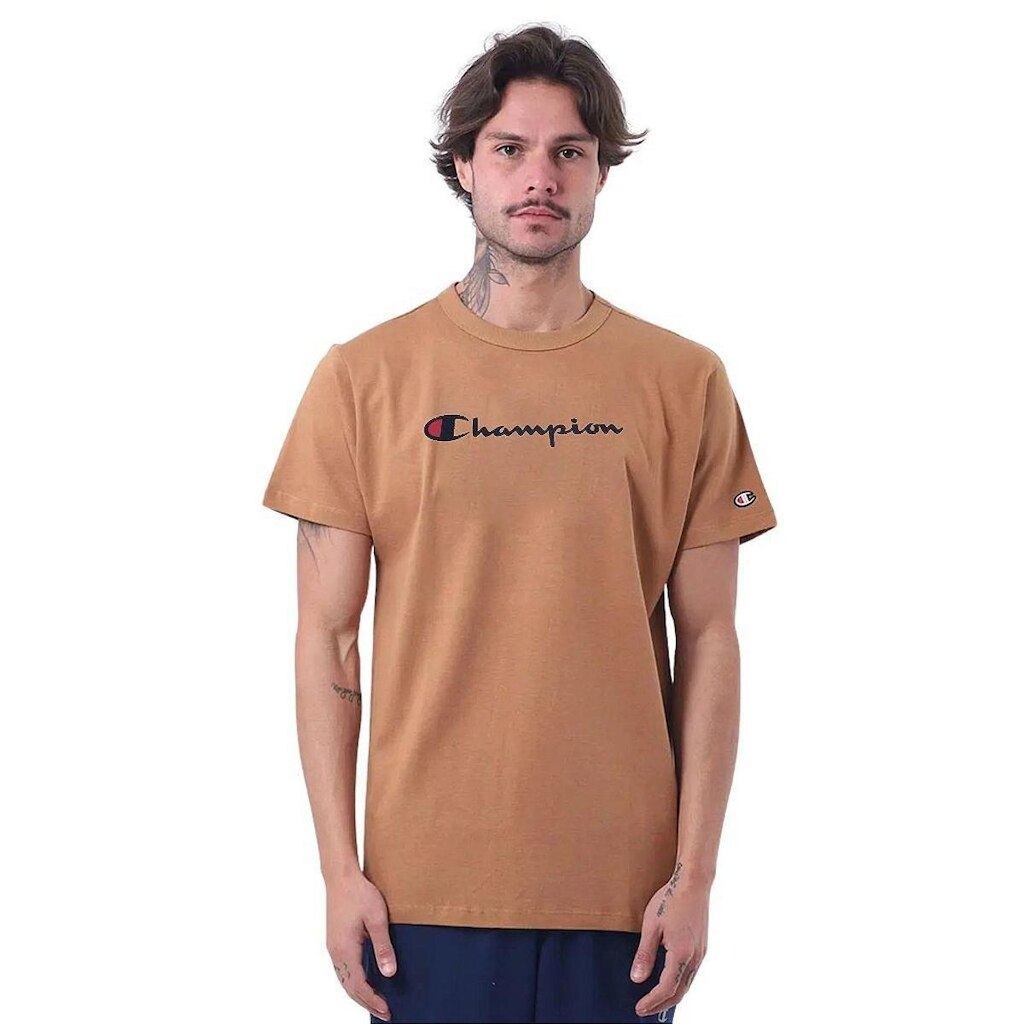 Camiseta Champion Malhão Mc Logo Embroidery Marrom