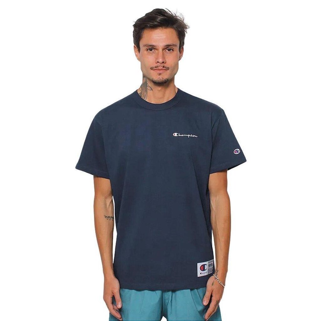 Camiseta Champion Malhão Mc Mini Logo Embroidery Azul