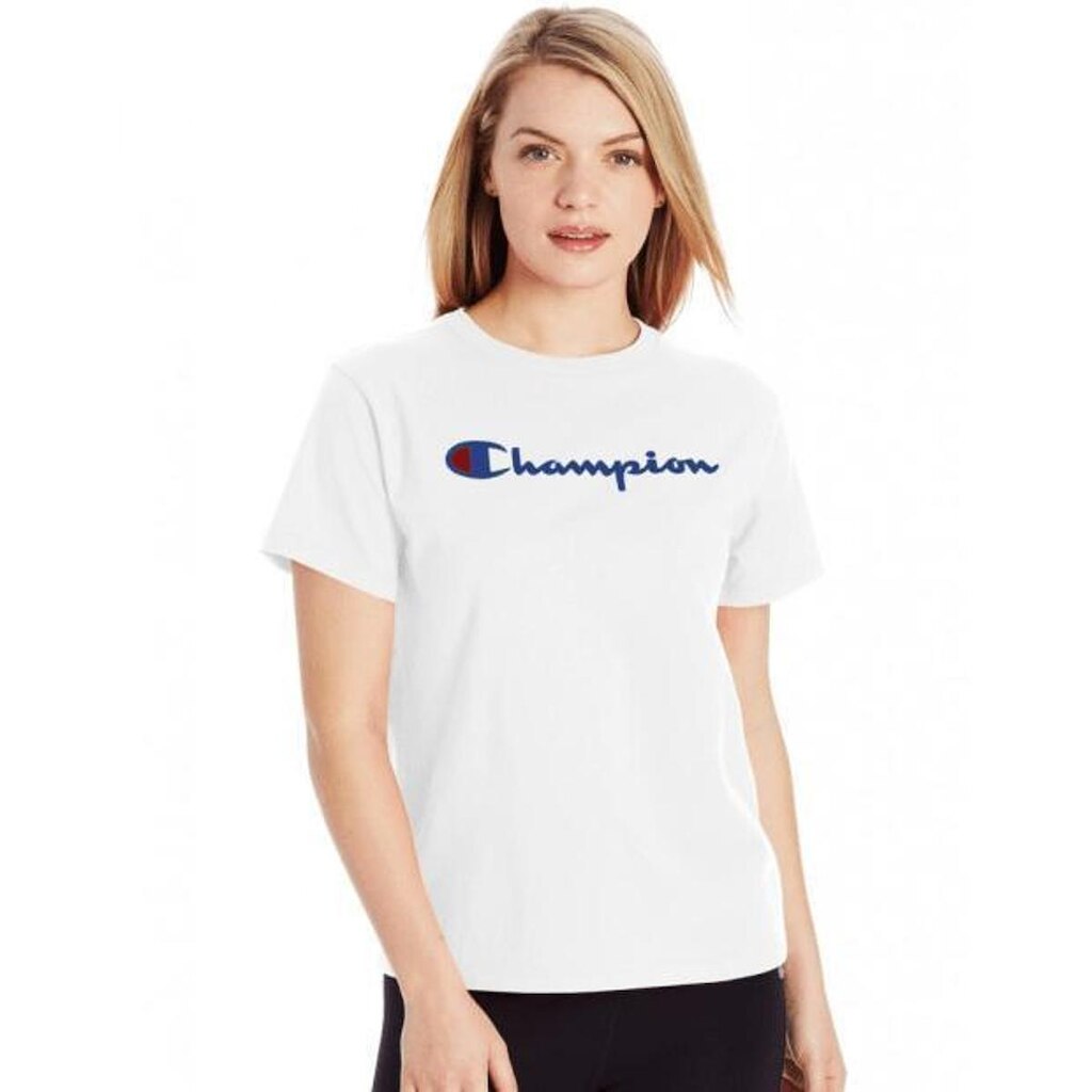 Camiseta Champion Manga Curta Scrip Logo Ink