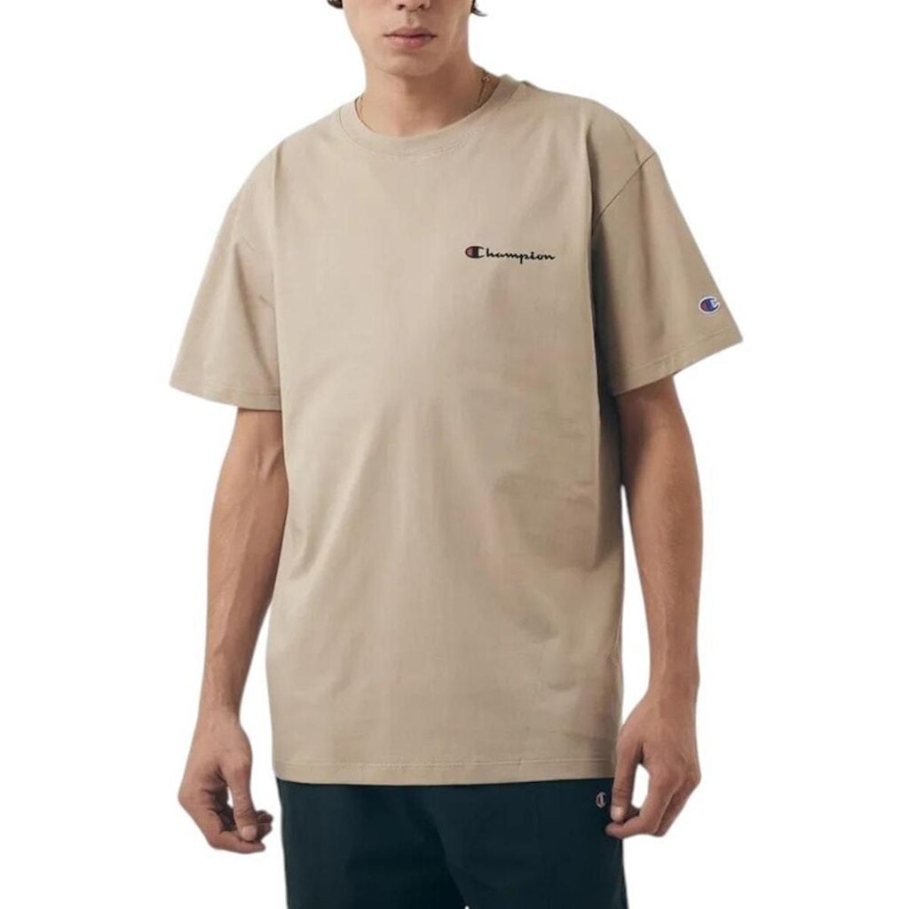 Camiseta Champion Mini Script Logo Ink Dark Khaki