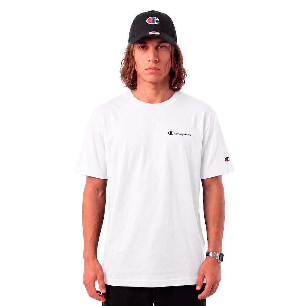Camiseta Champion Mini Script Unissex | White