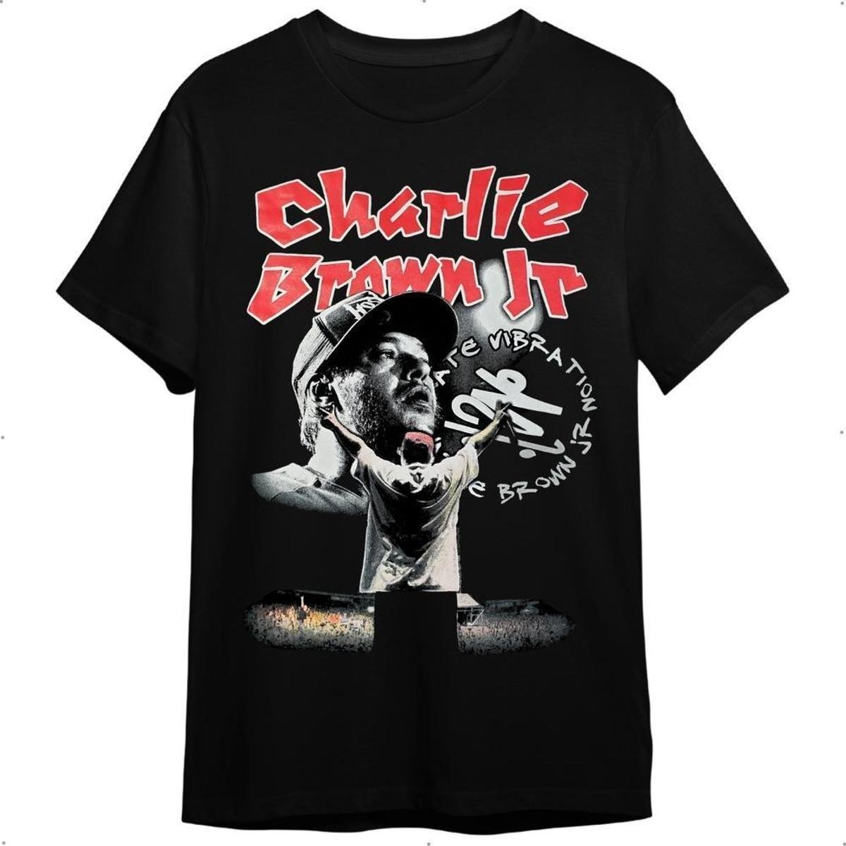 Camiseta Charlie Brown Jr Chorão Preta Unissex Adulto