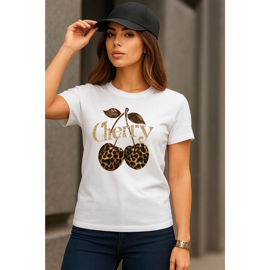 Camiseta Cherry Sweet Algodão Feminina