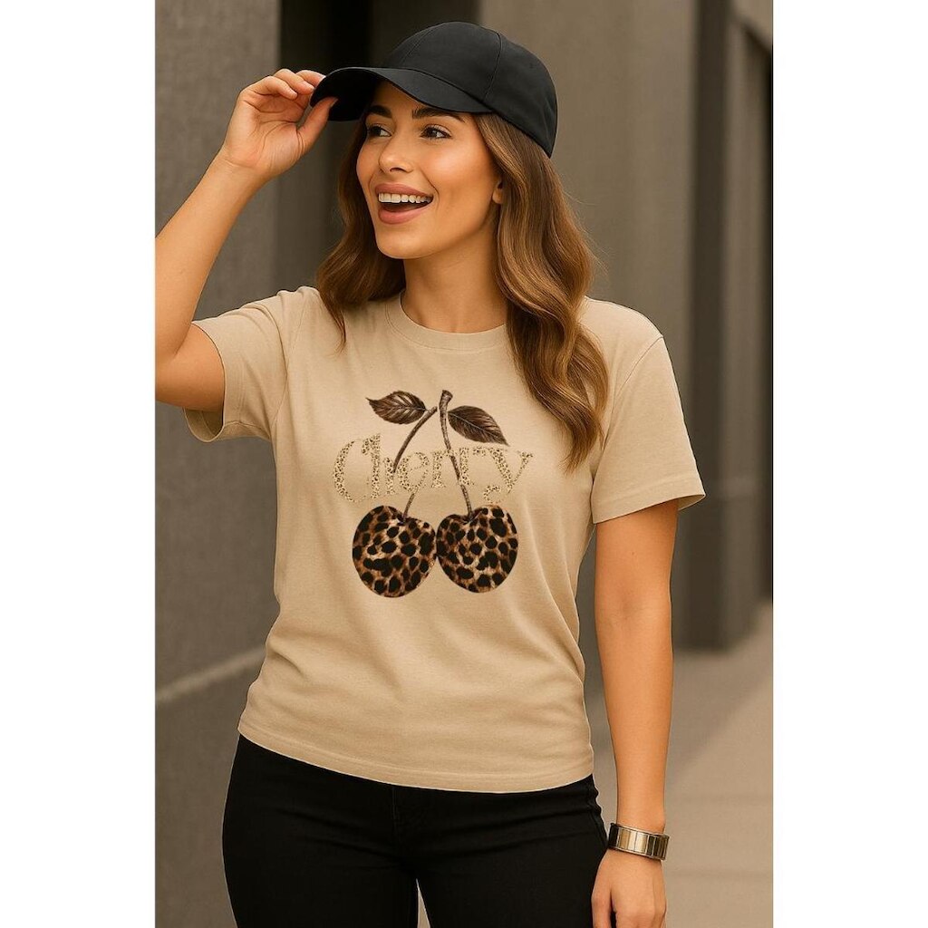 Camiseta Cherry Sweet Algodão Feminina