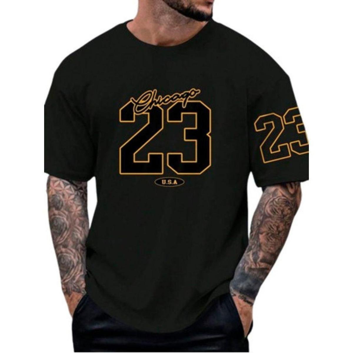 Camiseta Chicago 23 Oversized Streetwear Futebol American Masculino Premium Menor preço em Camiseta Chicago 23 Oversized Streetwear Futebol American Masculino Premium
