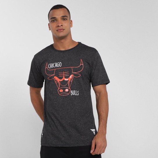 Camiseta Chicago Bulls NBA Especial Masculina - Preto Menor preço em Camiseta Chicago Bulls NBA Especial Masculina - Preto
