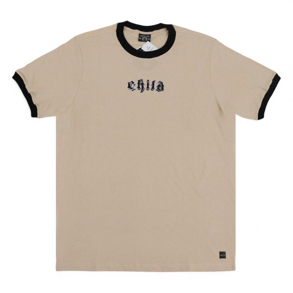 Camiseta Child Especial Rock - Bege