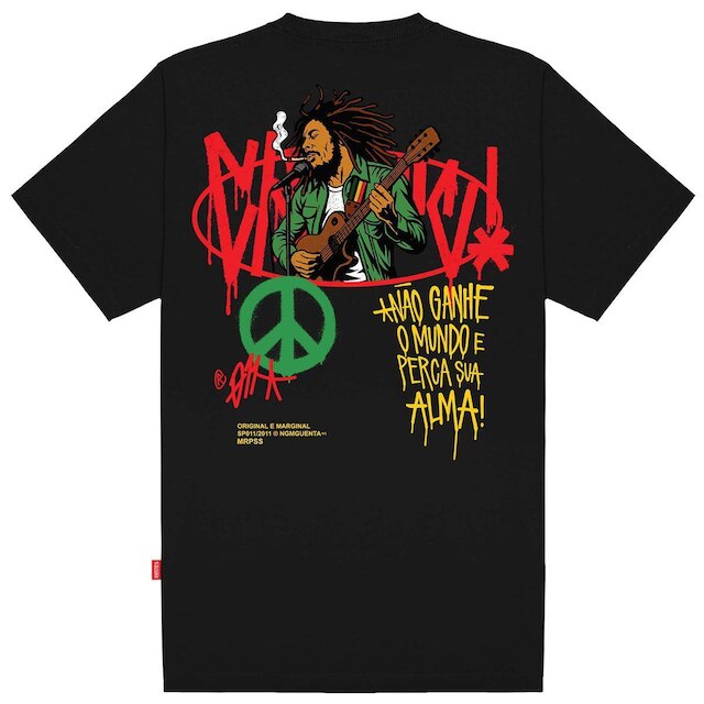 Camiseta Chronic Big Bob Marley Preto 4498