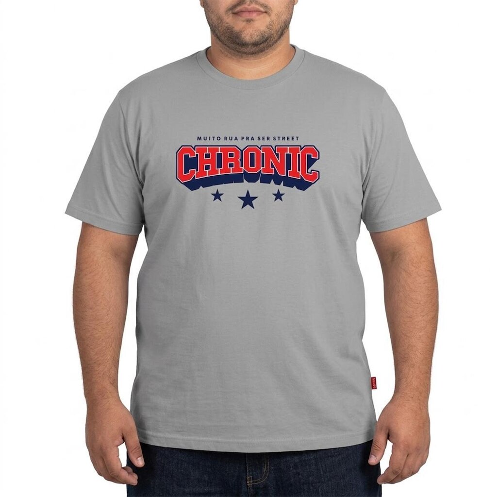 Camiseta Chronic Big Colegia Classic Cinza 4198